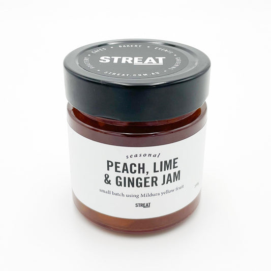 Peach, lime and ginger jam