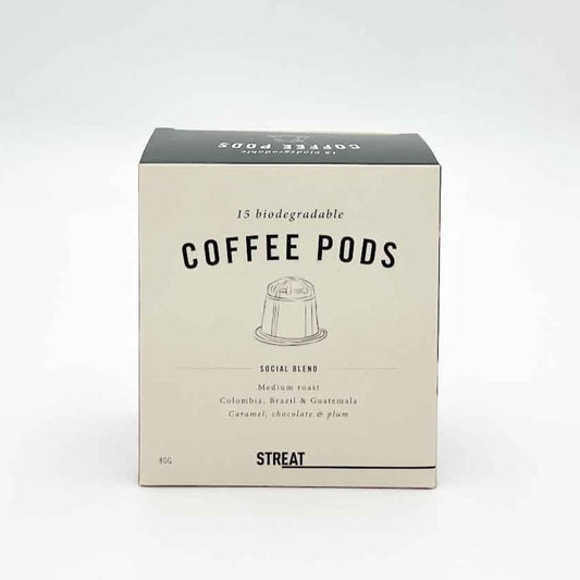 STREAT biodegradable coffee pods